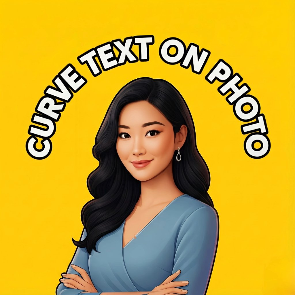 Curve Text On Photo : ImageAI icon